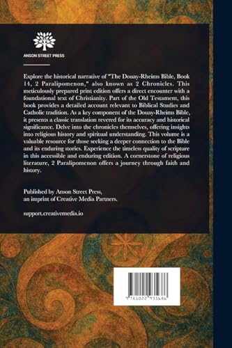 The Bible, Douay-Rheims, Book 14: 2 Paralipomenon The Bible, Douay-Rheims, Book 14: 2 Paralipomenon von Anson Street Press