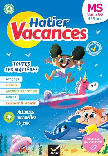 Hatier vacances - Cahier de vacances 2025 de la MS vers la GS 4/5 ans: pour réviser son année dans toutes les matières von HATIER