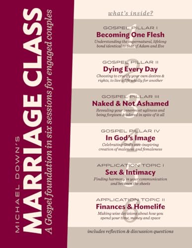 Michael Down's Marriage Class: A Gospel foundation in six sessions for engaged couples von Independently published