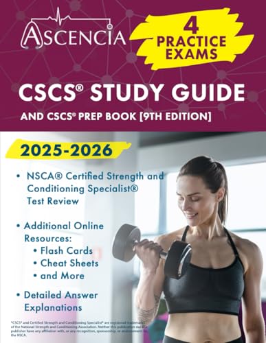 CSCS Study Guide 2025-2026: 4 Practice Exams and CSCS Prep Book: [9th Edition] von Ascencia Test Prep
