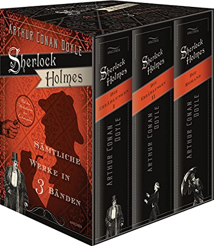 Sherlock Holmes - Sämtliche Werke in 3 Bänden (Die Erzählungen I, Die Erzählungen II, Die Romane) (3 Bände im Schuber) von ANACONDA