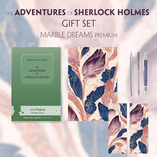 The Adventures of Sherlock Holmes (with audio-online) Readable Classics Geschenkset + Marmorträume Schreibset Premium: Unabridged English Edition with ... Readable Classics: English Edition) von EasyOriginal Verlag