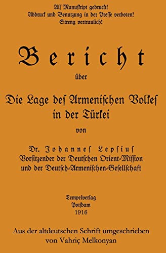 Die Lage des Armenischen Volkes in der Türkei