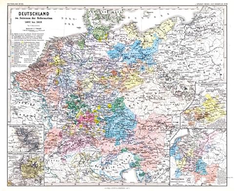 Historische Karte: Die Reformation - DEUTSCHLAND 1492 bis 1618 (Plano) von Rockstuhl Verlag