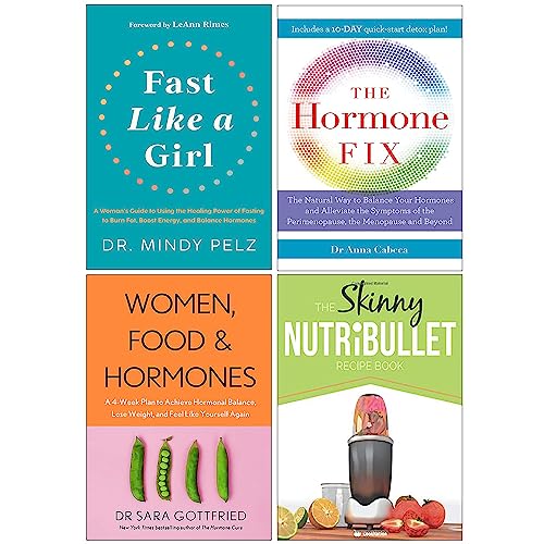 Fast Like a Girl [Hardcover], The Hormone Fix, Women Food and Hormones, The Skinny Nutribullet Recipe Book 4 Books Collection Set