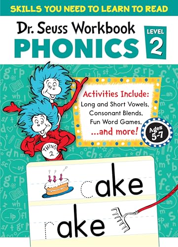 Dr. Seuss Phonics Level 2 Workbook: A Phonics Workbook to Help Kids Ages 5-7 Learn to Read (For Kindergarten and 1st Grade) (Dr. Seuss Workbooks) von Random House LLC US