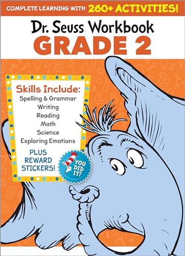 Dr. Seuss Workbook: Grade 2: 260+ Fun Activities with Stickers and More! (Spelling, Phonics, Reading Comprehension, Grammar, Math, Addition & Subtraction, Science) (Dr. Seuss Workbooks)