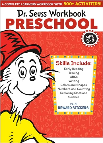 Dr. Seuss Workbook: Preschool: 300+ Fun Activities with Stickers and More! (Alphabet, ABCs, Tracing, Early Reading, Colors and Shapes, Numbers, ... Emotions, Science) (Dr. Seuss Workbooks) von Random House Books for Young Readers