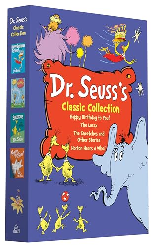 Dr. Seuss's Classic 4-Book Boxed Set Collection: Happy Birthday to You!; Horton Hears a Who!; The Lorax; The Sneetches and Other Stories (Classic Seuss)