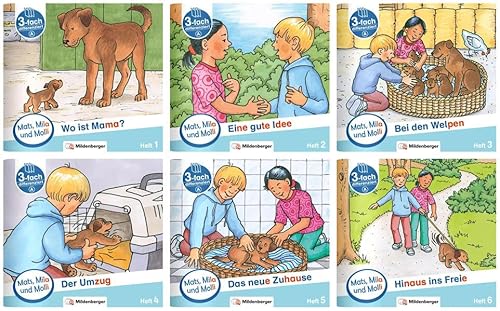 Paket – Mats, Mila und Molli – Heft 1–6, Schwierigkeitsstufe A: Eine Geschichte in drei Schwierigkeitsstufen