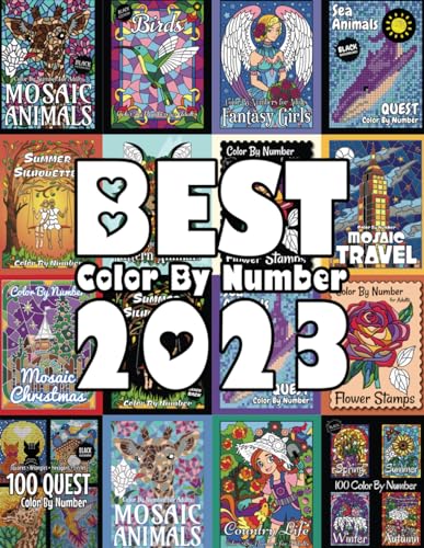 BEST Color By Number 2023: 50+ Color By Number Coloring Designs from 2023 for Adults Relaxation von Independently published