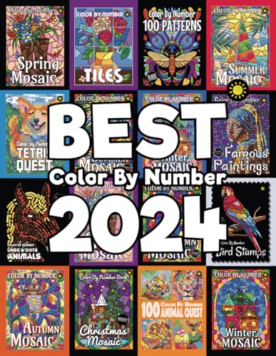 BEST Color By Number 2024: 50 Best Designs from Sunlife Drawing Color By Number Coloring Books in 2024 von Independently published
