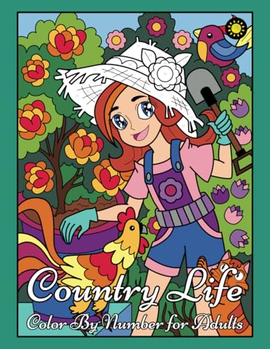 COUNTRY LIFE Color By Numbers for Adults: activity coloring book for adults relaxation and stress relief