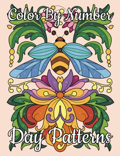 Color By Number Day Patterns: Activity Coloring Book for Adults Relaxation and Stress Relief (Color by Number Coloring Books, Band 19) von Independently published
