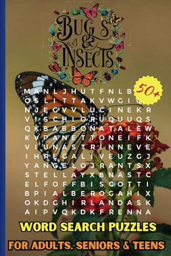 Bugs & Insects Word Search Puzzle Book: Word searches With easy to read print about different types of bugs and insects (6x9 inches, 110 pages) 50+ puzzles von Independently published