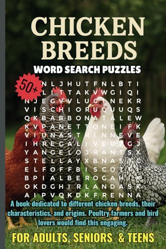 Chicken Breeds Word Search Puzzles: A book dedicated to different chicken breeds, their characteristics, and origins. Poultry farmers and bird lovers ... Easy to read print (6x9 inches, 110 pages) von Independently published