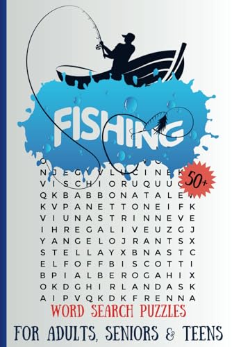 Fishing Word Search Puzzle Book: Easy to read print (6x9 inches, 111 pages) 55 Puzzles. von Independently published