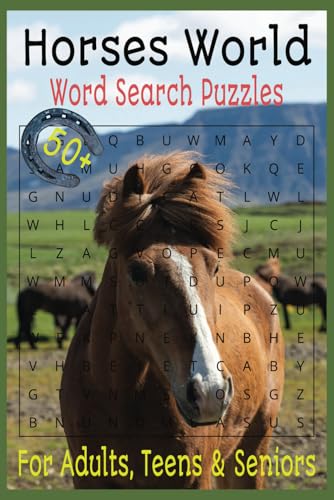 Horses Word Search Puzzle Book: An easy to read print word searches, 50+ puzzles (6" x 9" inches, 110 pages) for horse enthusiasts, animal lovers, and puzzle fans. von Independently published