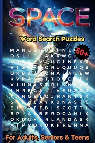Space Word Search Puzzle Book: Easy to read print about Astronomy, Cosmology, Solar system, Space weather, Spacecrafts and much more. (6x9 inches, 112 pages) 55 unique puzzles von Independently published