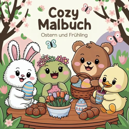 Cozy Malbuch Ostern und Frühling: Niedliche Tiermotive und fröhliche Osterdesigns zum Ausmalen - Über 40 zauberhafte Bilder mit frühlingshaften Motiven Cozy Malbuch Ostern und Frühling: Niedliche Tiermotive und fröhliche Osterdesigns zum Ausmalen - Über 40 zauberhafte Bilder mit frühlingshaften Motiven von Independently published