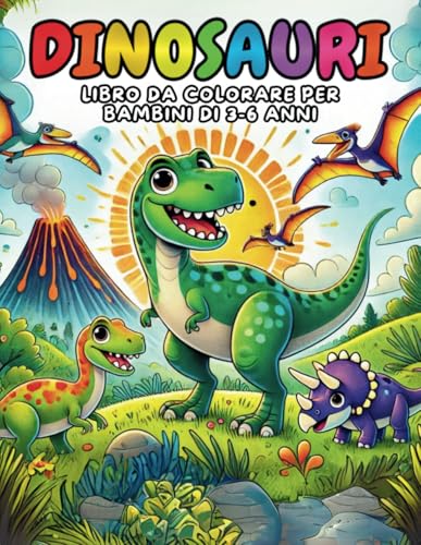 Dinosauri libro da colorare per bambini di 3-6 anni: 40 bellissime illustrazioni di dinosauri con fatti divertenti - T-Rex, Velociraptor, Triceratopi e tanti altri Dinosauri Dinosauri libro da colorare per bambini di 3-6 anni: 40 bellissime illustrazioni di dinosauri con fatti divertenti - T-Rex, Velociraptor, Triceratopi e tanti altri Dinosauri von Independently published
