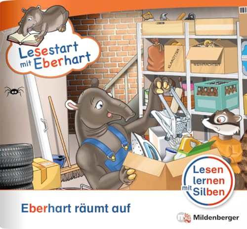 Lesestart mit Eberhart: Eberhart räumt auf: Themenhefte für Erstleser, Lesestufe 2 (Lesestart mit Eberhart: Lesen lernen mit Silben - Themenhefte für Erstlesekinder - 5 Lesestufen)