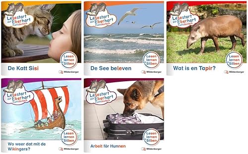 Paket – Lesestart mit Eberhart Plattdeutsch – Komplettbezug: Themenhefte für Erstlesekinder, Lesestufe 1 bis 5 (Lesestart mit Eberhart: Lesen lernen ... für Erstlesekinder - 5 Lesestufen)