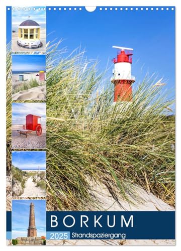 Borkum Strandspaziergang (Wandkalender 2025 DIN A3 hoch), CALVENDO Monatskalender