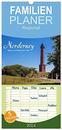 Familienplaner 2024 - Norderney. Meine ostfriesische Insel mit 5 Spalten (Wandkalender, 21 cm x 45 cm) CALVENDO