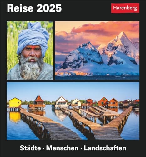 Reise Tagesabreißkalender 2025 - Kulturkalender - Städte, Menschen, Landschaften: Kalender für jeden Tag mit faszinierenden Bildern fremder Kulturen, ... Orten aus aller Welt. Tischkalender 2025 von Harenberg