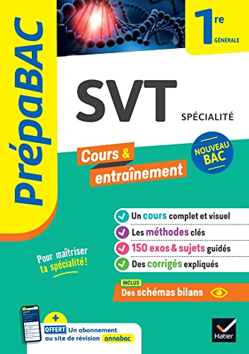 Prépabac - SVT 1re générale (spécialité): cours, méthodes & entraînement (programme de Première) von HATIER