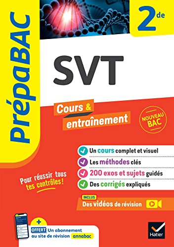 Prépabac - SVT 2de: cours, méthodes & entraînement (programme de Seconde)