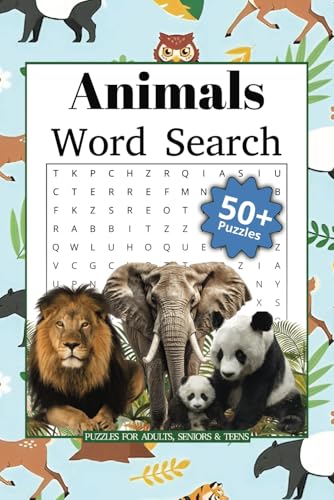 Animal Word Search Book: Fun and Relaxing Puzzles for Adults, Seniors and Teens von Independently published