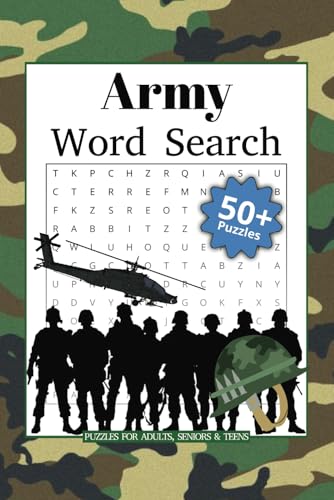 Army Word Search Book: Fun and Relaxing Puzzles for Adults, Seniors and Teens von Independently published