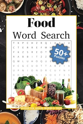 Food Word Search Book: Fun and Relaxing Puzzles for Adults, Seniors and Teens von Independently published