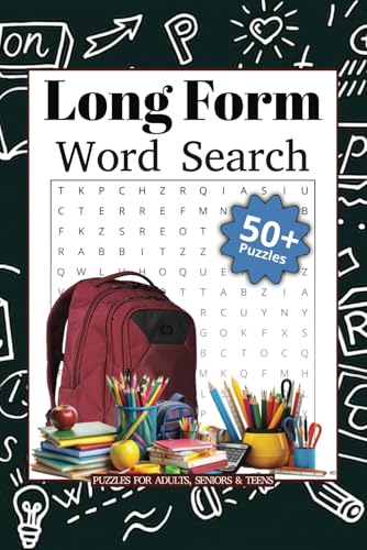 Long Form Word Search Book: Fun and Relaxing Puzzles for Adults, Seniors and Teens von Independently published