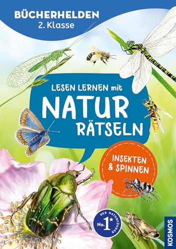 Lesen lernen mit Naturrätseln, Bücherhelden 2. Klasse, Insekten & Spinnen: Gut lesen können - Spannende Naturrätsel für Erstleser ab 7 Jahren - lesen, schreiben, rätseln, wissen! von Kosmos