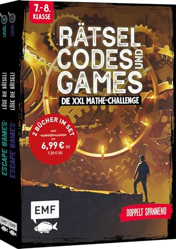 Rätsel, Codes und Games – Die XXL Mathe-Challenge für die 7. und 8. Klasse: Doppelt spannend: 2 Rätselbücher im Bundle von Edition Michael Fischer / EMF Verlag