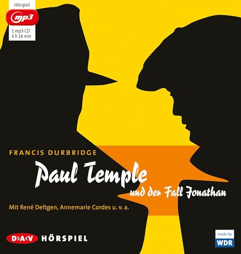 Paul Temple und der Fall Jonathan: Hörspiel mit René Deltgen, Annemarie Cordes u.v.a. (1 mp3-CD) von Audio Verlag Der GmbH