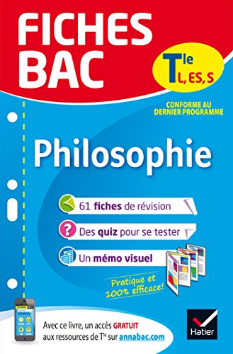Fiches bac Philosophie Tle L, ES, S: fiches de révision Terminale séries générales