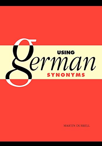 Using German Synonyms von Cambridge University Press