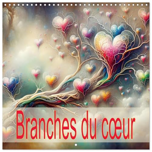 Branches du cœur (Calendrier mural carré 2025 30 x 60 cm (ouvert)) Calendrier double avec une page pour vos prises de notes von CALVENDO
