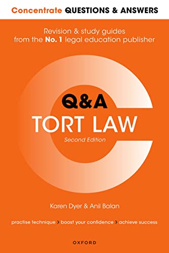 Concentrate Q & A Tort Law: Law Q&a Revision and Study Guide (Concentrate Questions & Answers)