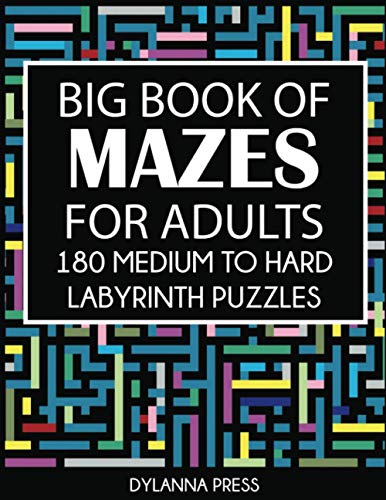 Big Book of Mazes for Adults: 180 Medium to Hard Labyrinth Puzzles von Dylanna Publishing