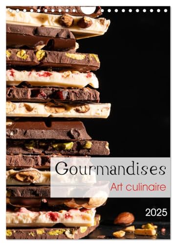 Gourmandises - Art culinaire (Calendrier mural 2025 DIN A4 horizontal), CALVENDO calendrier mensuel: Douceurs, desserts et chocolat von Calvendo