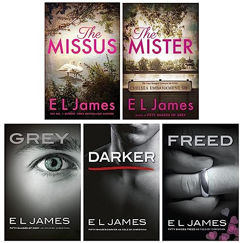 E L James 5 Books Collection Set (Grey, Darker, Freed, The Mister, The Missus)