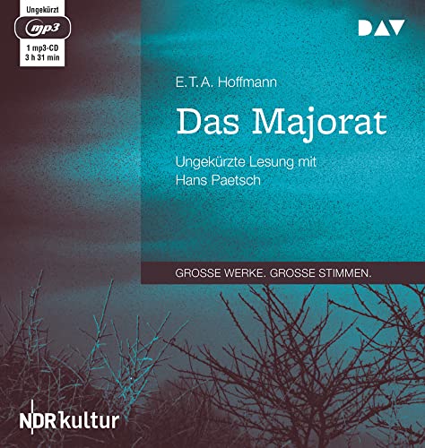 Das Majorat: Ungekürzte Lesung mit Hans Paetsch (1 mp3-CD) von Der Audio Verlag, Dav