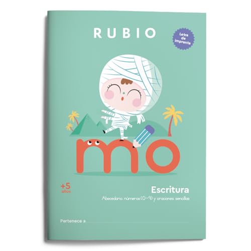 Escritura con letra de imprenta (+5 años): Abecedario, números (0-9) y oraciones sencillas. (Escritura con Letra de Imprenta RUBIO) von Editorial Rubio