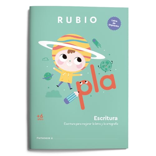 Escritura con letra de imprenta (+6 años): Escritura para mejorar la letra y la ortografía (Escritura con Letra de Imprenta RUBIO)