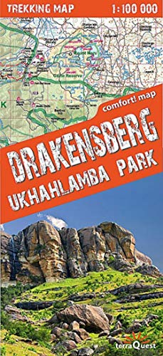Trekking Map Drakensberg, Ukhahlamba Park: Laminiert